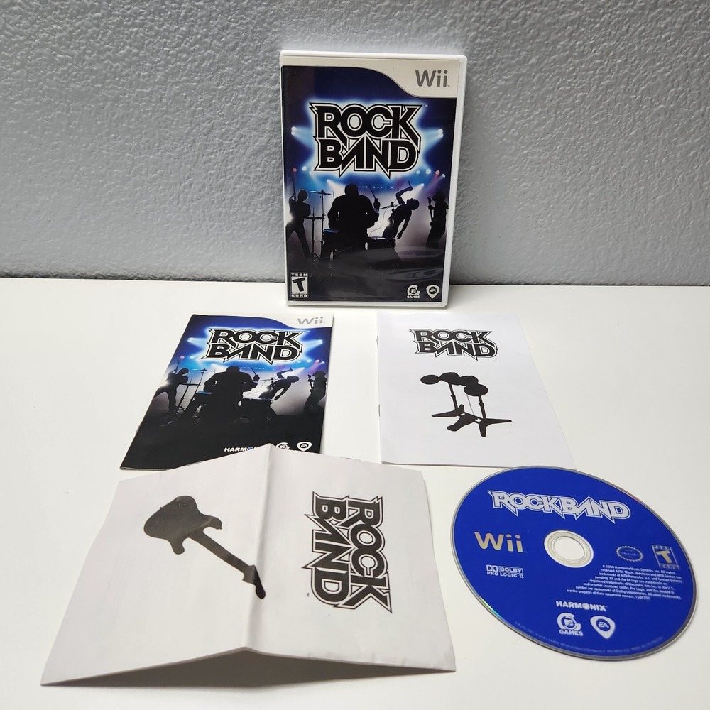 Rock Band Nintendo Wii Video Game Complete with Disc and Manual RVL-PRKE-USA